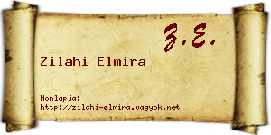 Zilahi Elmira névjegykártya